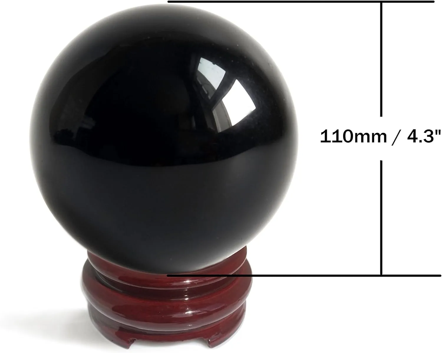 Mina Heal Black Obsidian Crystal Ball for Meditation, Divination, and Feng Shui – Obsidian Sphere for Energy Healing