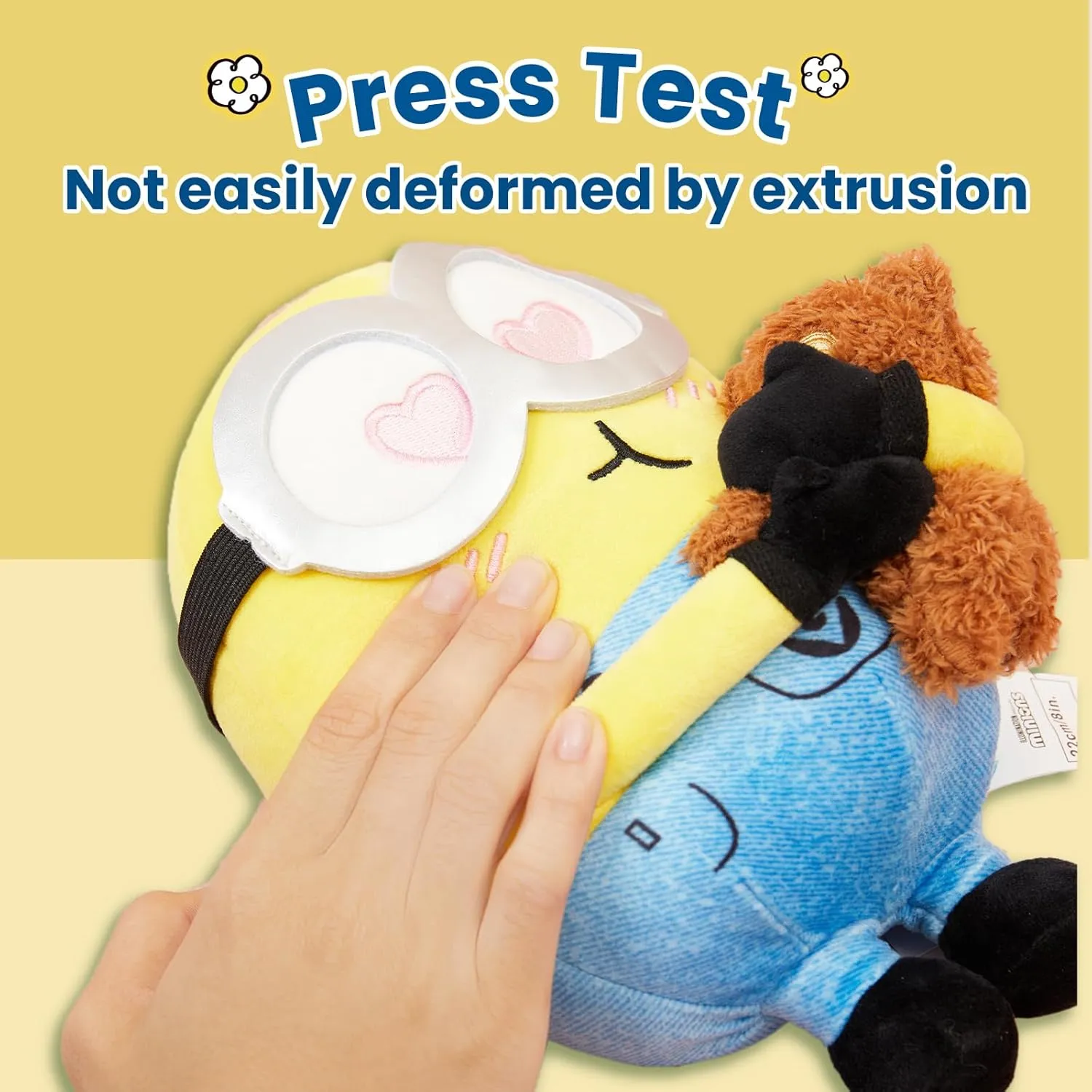 MINISO 8" Minions Stuffed Animals Plush Toys, Cute Sleeping Bedding Stuffed Animals Kawaii Plushies Pillow for Kids (Bob Tim)