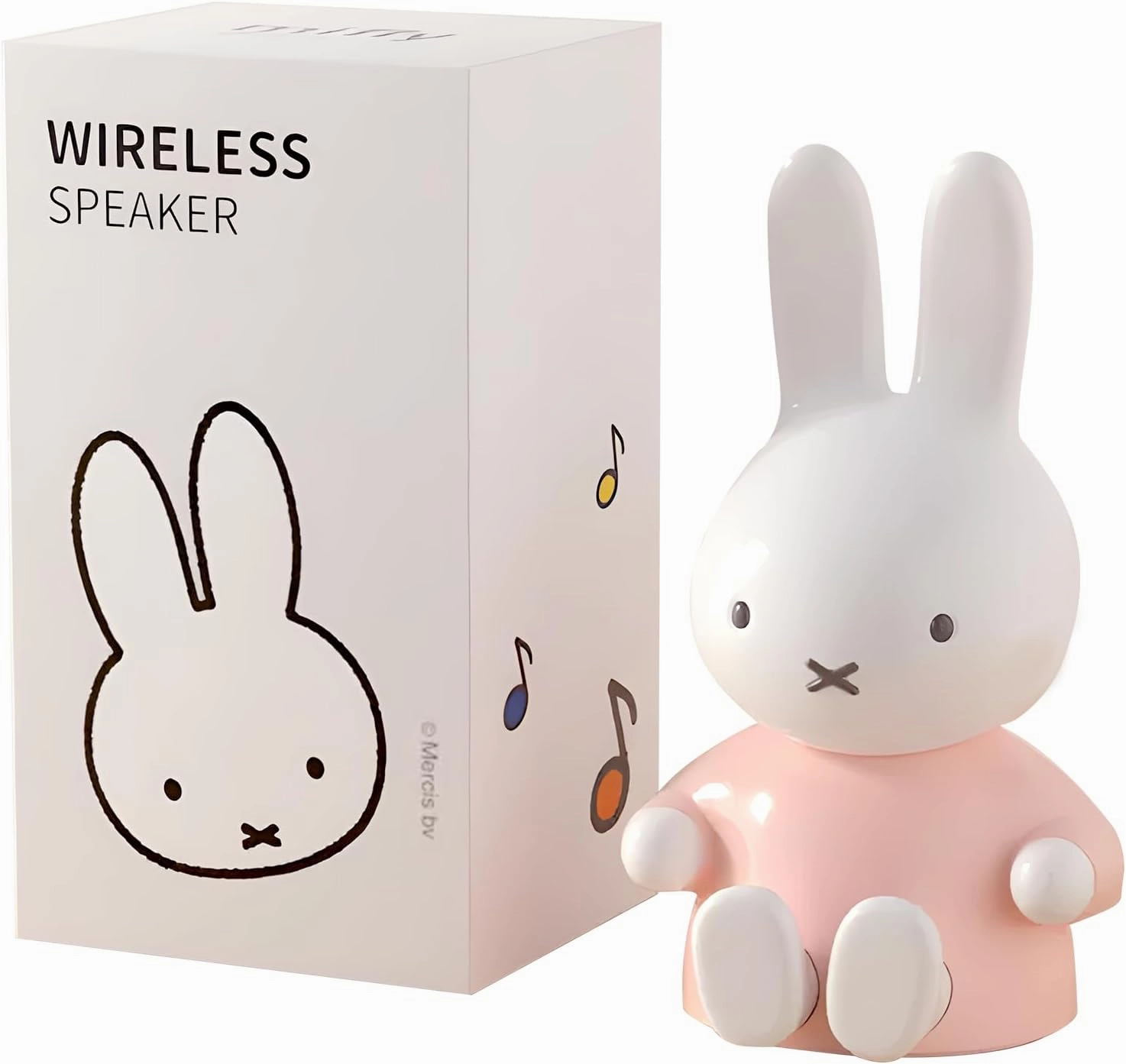 MIPOW x Miffy 2025 New Model Bluetooth Speaker, Portable Wireless HD Stereo, Bluetooth 5.0, 220g Lightweight, 38H Playtime, 15m Range (Pastel Pink)
