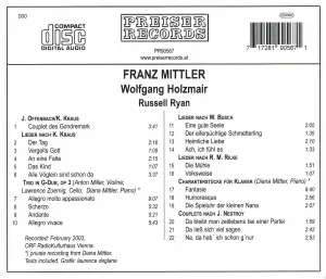 Mittler, Franz : Lieder