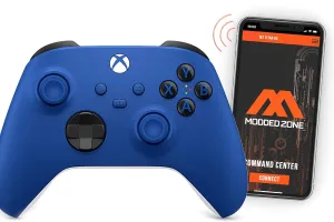 MODDEDZONE Shock Blue Smart Rapid Fire Custom Modded Controller for Xbox One S/X Mods FPS Games and More. Control and Simply Adjust Your mods via Your Phone!