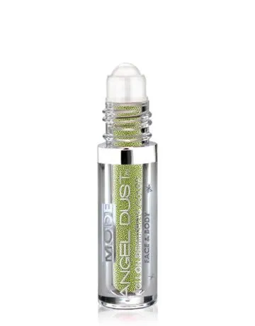 MODE Angel Dust Roll On Shimmering Eyeshadow Color PIXIE Chartreuse Green Gold Pearl, Natural Skincare Loose Mineral Powder Pigments, Spill Proof Bottle, Cruelty Free, Vegan, Made in NY USA