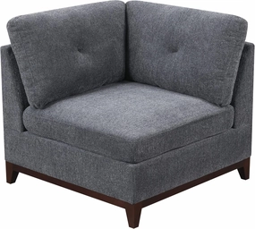Modular Living Room Furniture Corner Wedge Ash Chenille Fabric 1pc Cushion Wedge Sofa Couch.