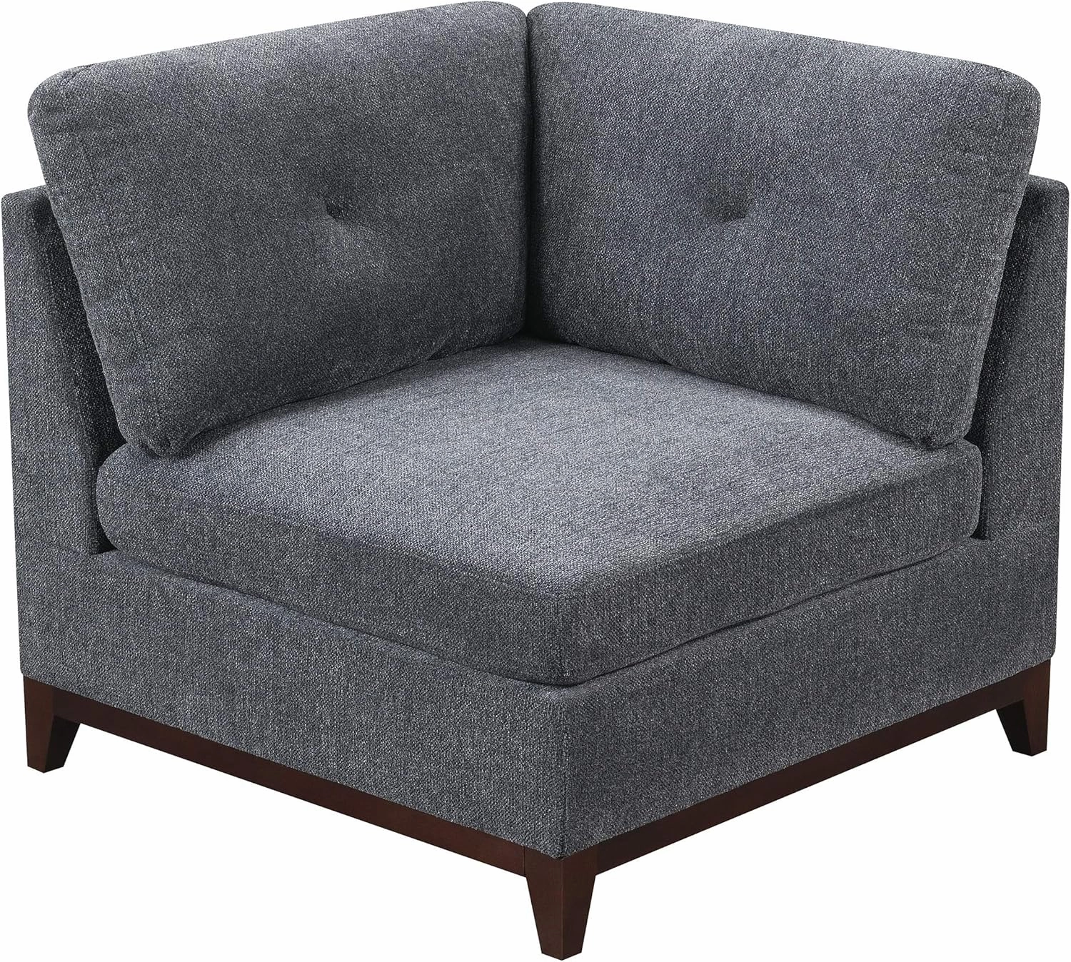 Modular Living Room Furniture Corner Wedge Ash Chenille Fabric 1pc Cushion Wedge Sofa Couch.