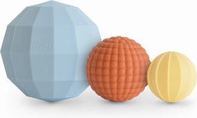 mushie Silicone Nesting Spheres Sensory Toy (Powder Blue)