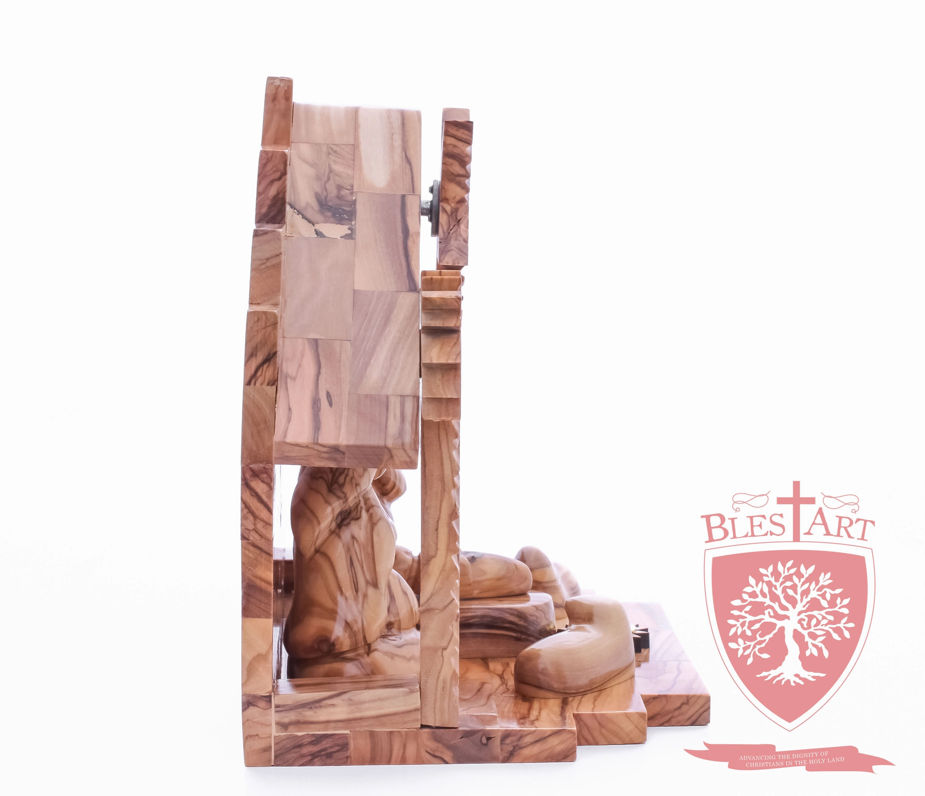 Nativity Set, Musical and non musical, Plain, with Incense from the Tomb of Jesus Size: 7"/ 18 cm Height
