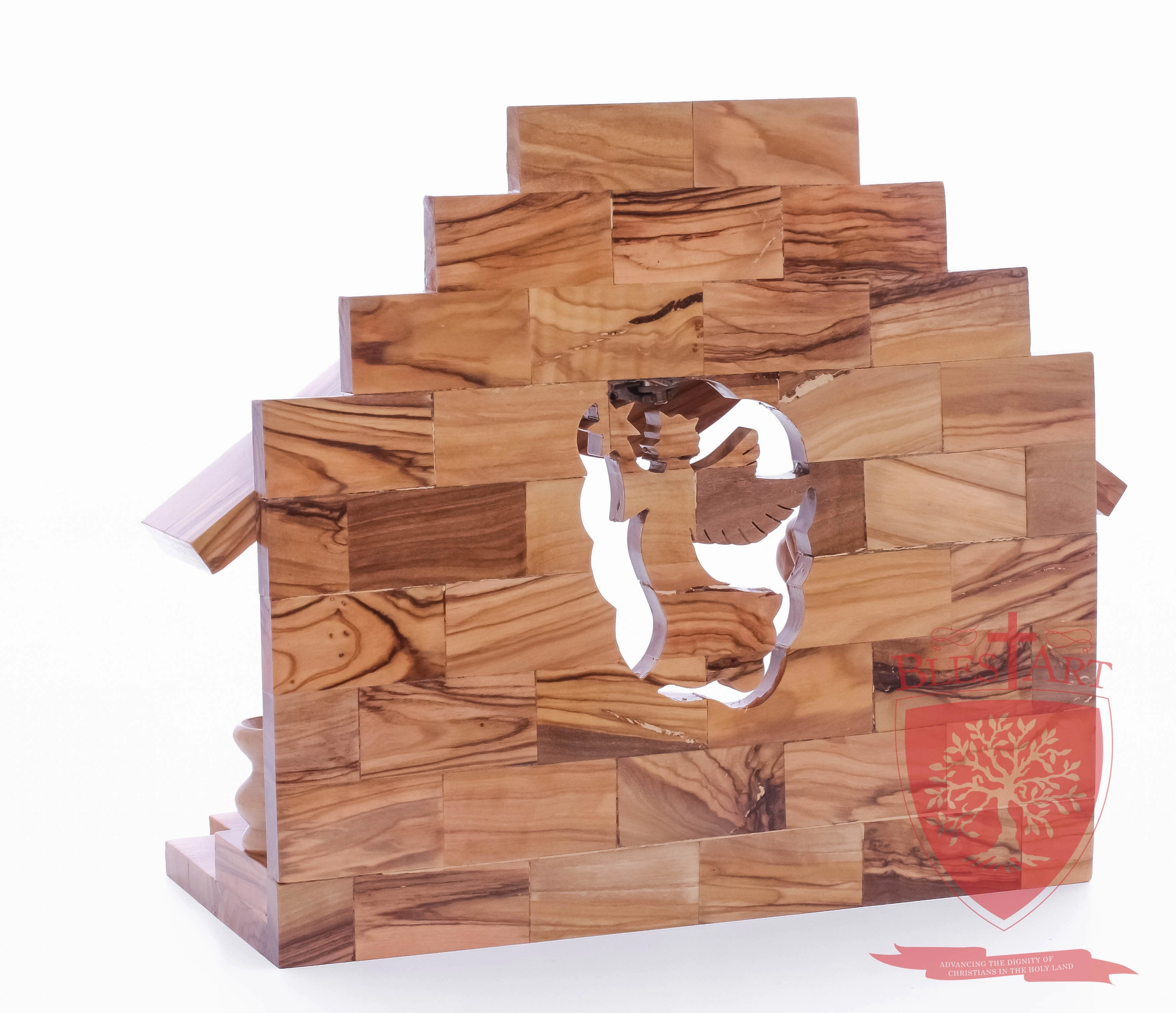 Nativity Set, Musical and non musical, Plain, with Incense from the Tomb of Jesus Size: 7"/ 18 cm Height