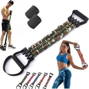 Natural Latex 3-Hole Resistance Stretcher, 2025 New Latex Resistance Band, High Elasticity & Tear Resistant Exercise Bands with Handles,Full-Body Basic Training,Strength Workouts