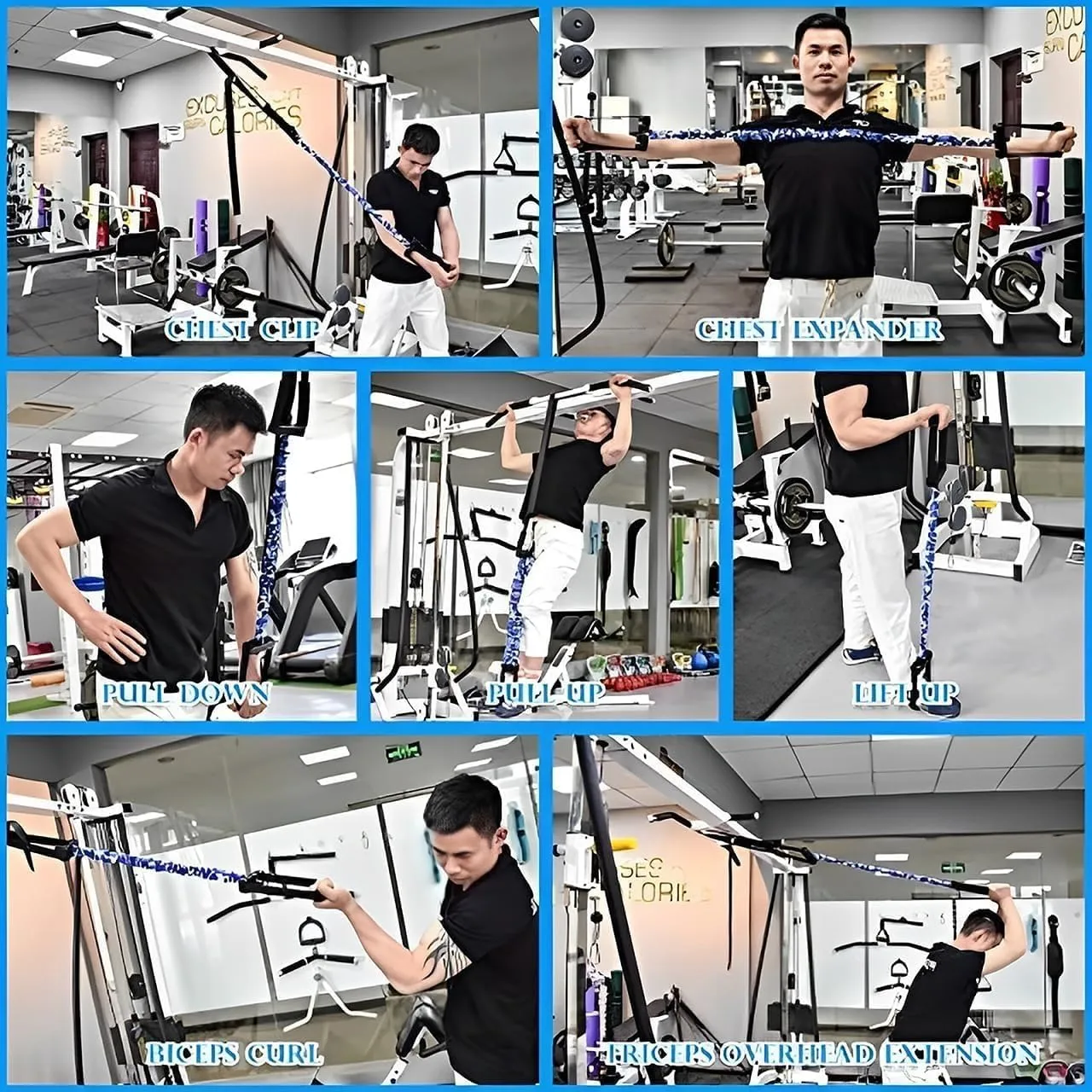 Natural Latex 3-Hole Resistance Stretcher, 2025 New Latex Resistance Band, High Elasticity & Tear Resistant Exercise Bands with Handles,Full-Body Basic Training,Strength Workouts