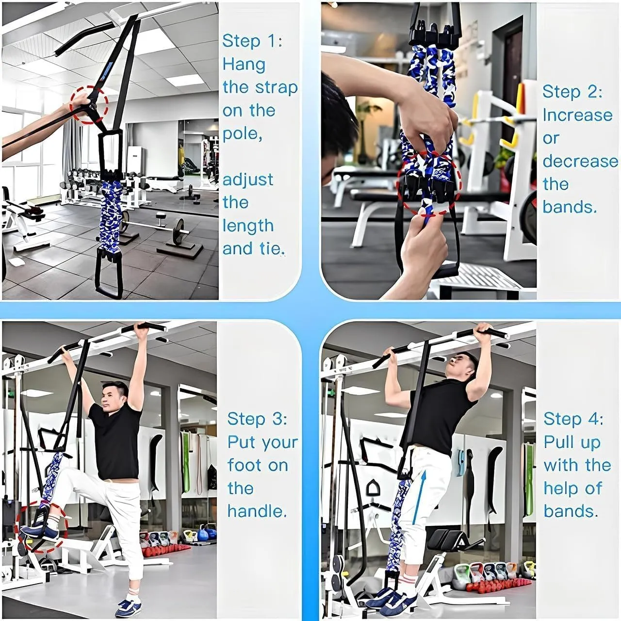 Natural Latex 3-Hole Resistance Stretcher, 2025 New Latex Resistance Band, High Elasticity & Tear Resistant Exercise Bands with Handles,Full-Body Basic Training,Strength Workouts