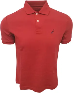 Nautica Men's Slim Fit Short Sleeve Solid Soft Cotton Polo Shirt
