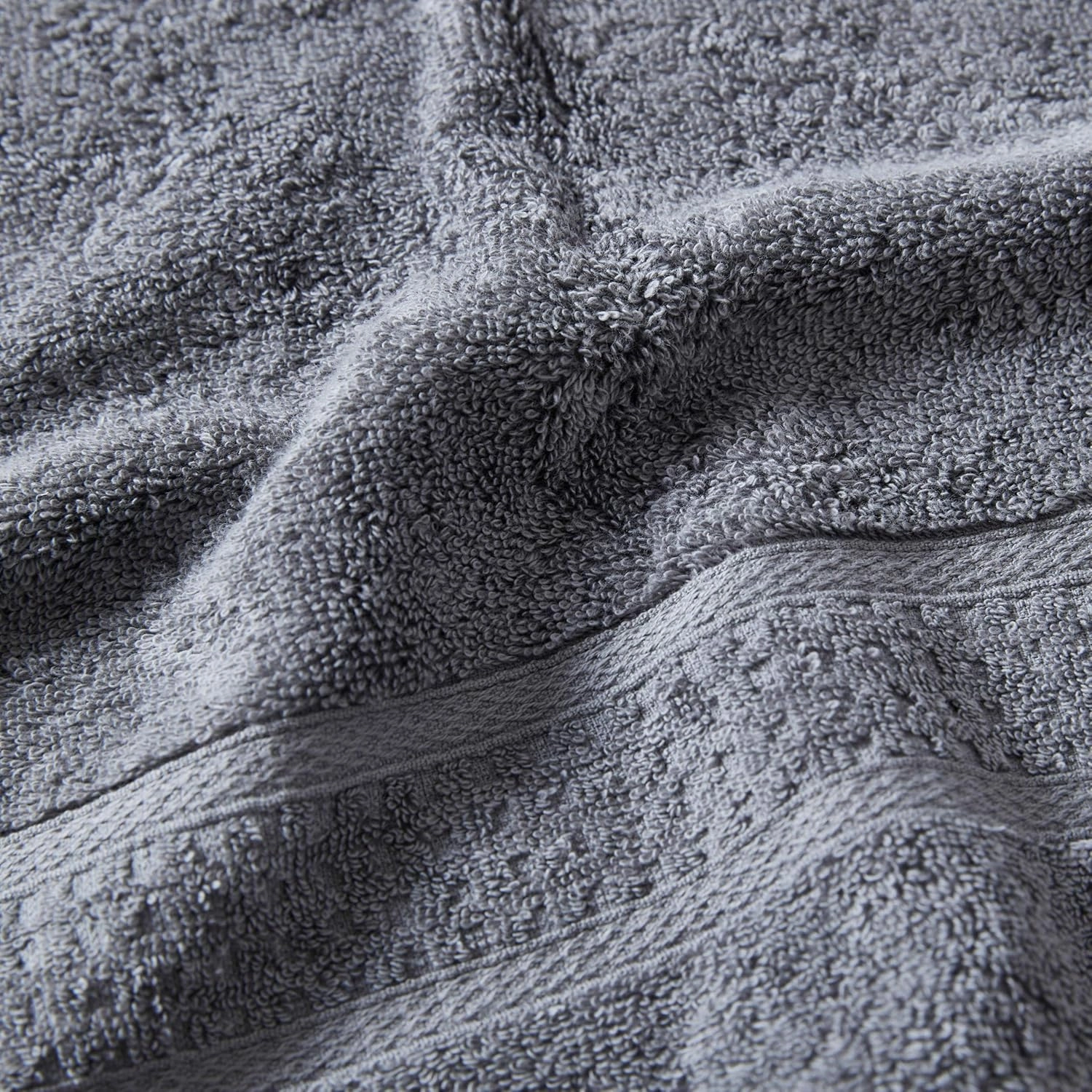 Nautica - Bath Towels, Fade Resistant Bathroom Essentials, Highlight Absorbent, Oeko-Tex Certified (Oceane Grey, 6-Piece)