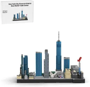 New World Trade Center Building Blocks Set, MOC-221106 New York City Financial District Modular Architecture Landmark Series, DIY MOC Display Model&Gift for Adults (1871PCS)