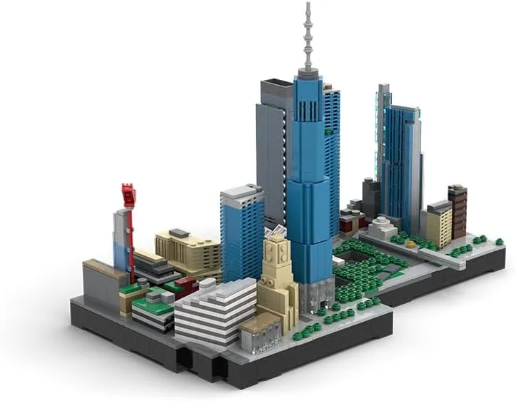 New World Trade Center Building Blocks Set, MOC-221106 New York City Financial District Modular Architecture Landmark Series, DIY MOC Display Model&Gift for Adults (1871PCS)