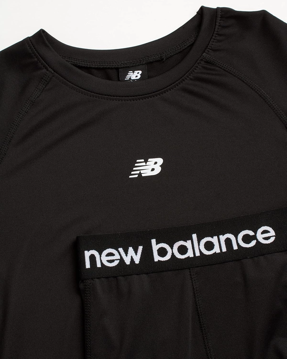 New Balance Boys' Performance Underwear Set - Base Layer Long Sleeve T-Shirt and Tights