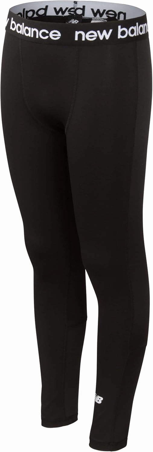 New Balance Boys' Performance Underwear Set - Base Layer Long Sleeve T-Shirt and Tights