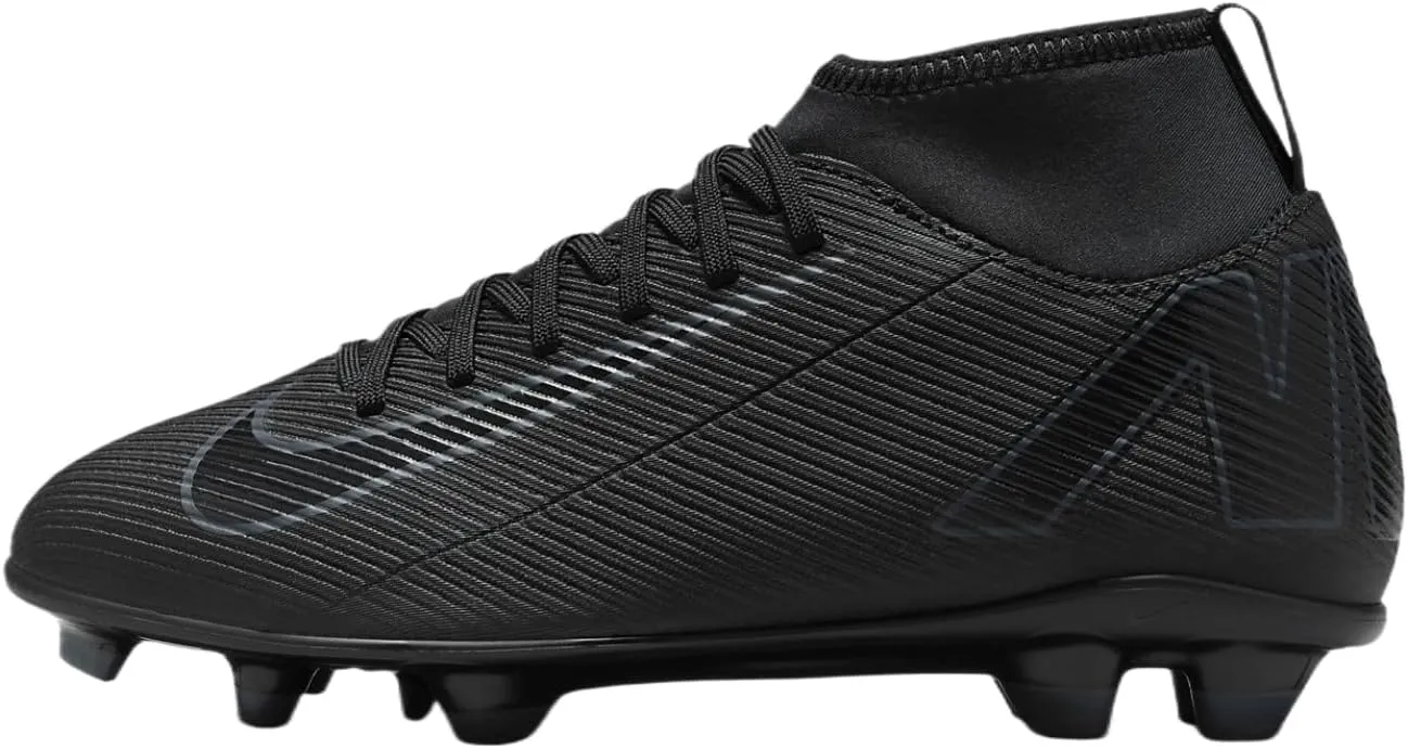 Nike Jr. Mercurial Superfly 10 Club Little/Big Kids' MG High-Top Soccer Cleats (FQ8318-002, Black/Deep Jungle/Black) Size 1