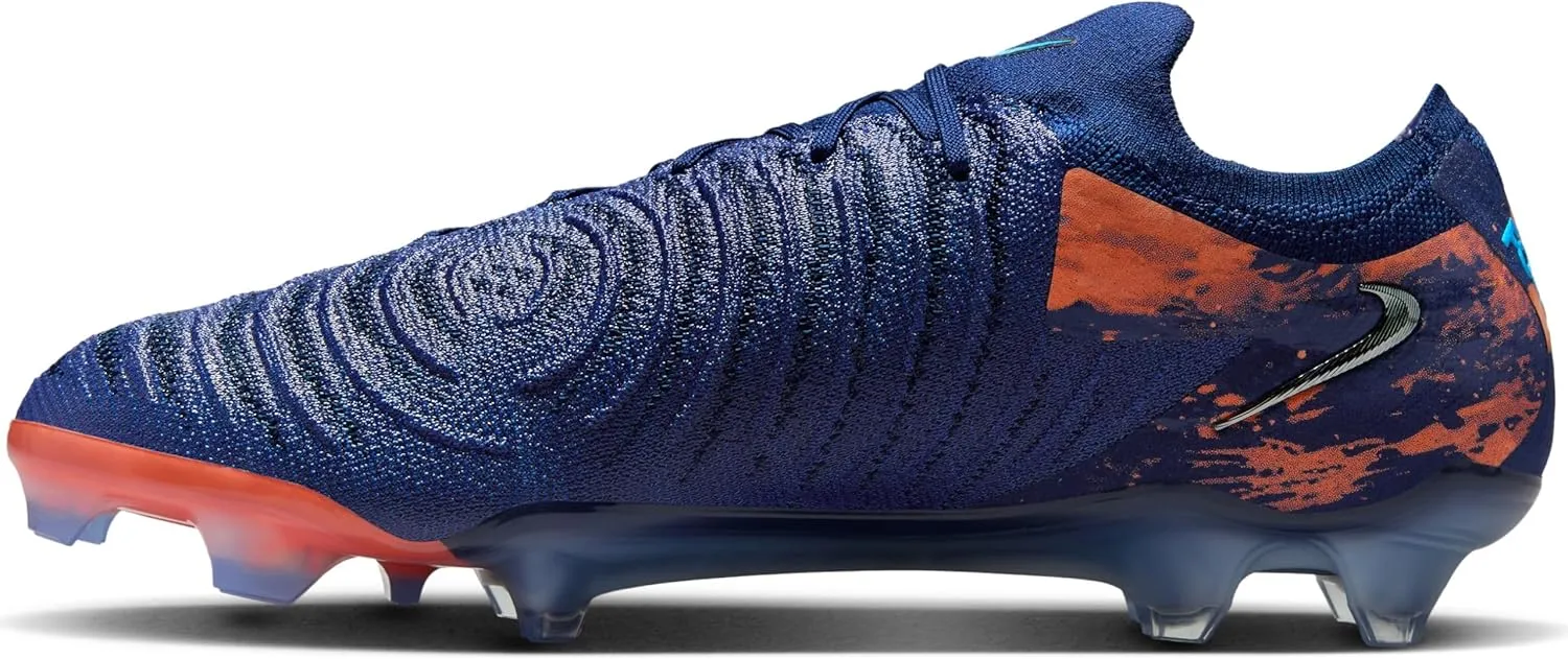 Nike Phantom GX 2 Elite Erling Haaland FG Low-Top Soccer Cleats (HF6361-400, Blue Void/Chrome)