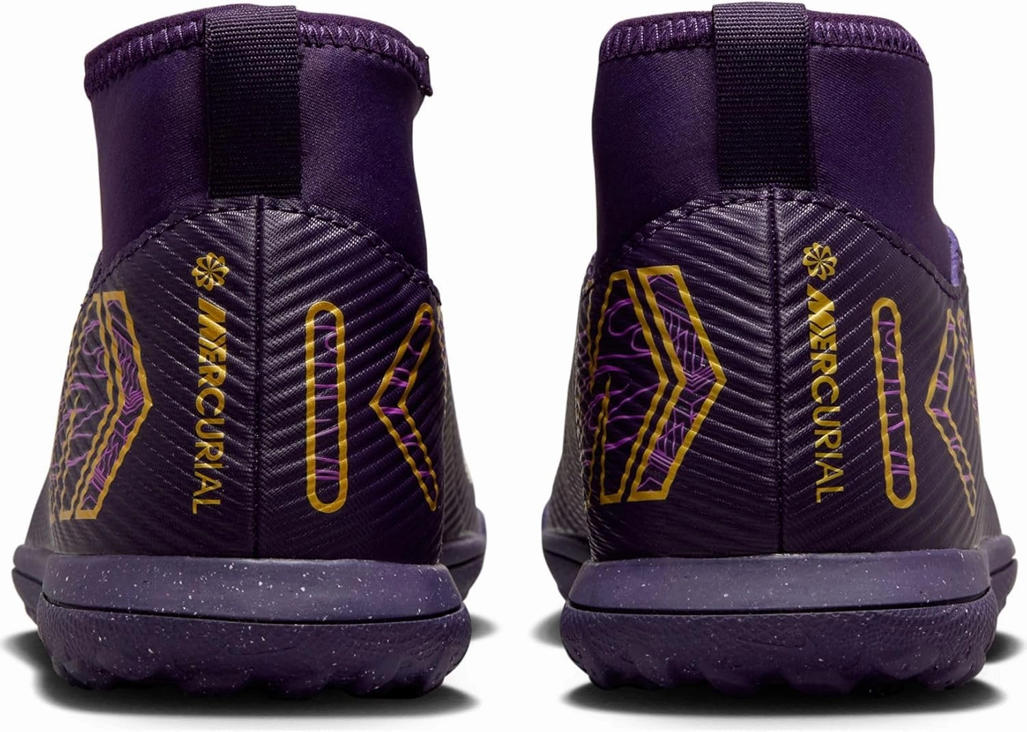 Nike Jr. Mercurial Superfly 10 Club Big Kids' TF High-Top Soccer Shoes (HJ6933-500, Grand Purple/Pale Ivory)