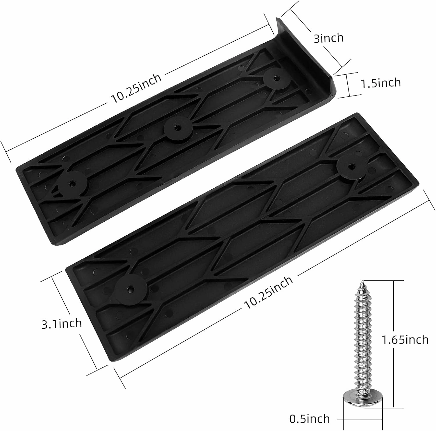 NOVINO Boat Trailer Bunk Slide Pads and Enders for Easier Launching & Loading, 3" x 10" Boat Trailer Bunk Slicks