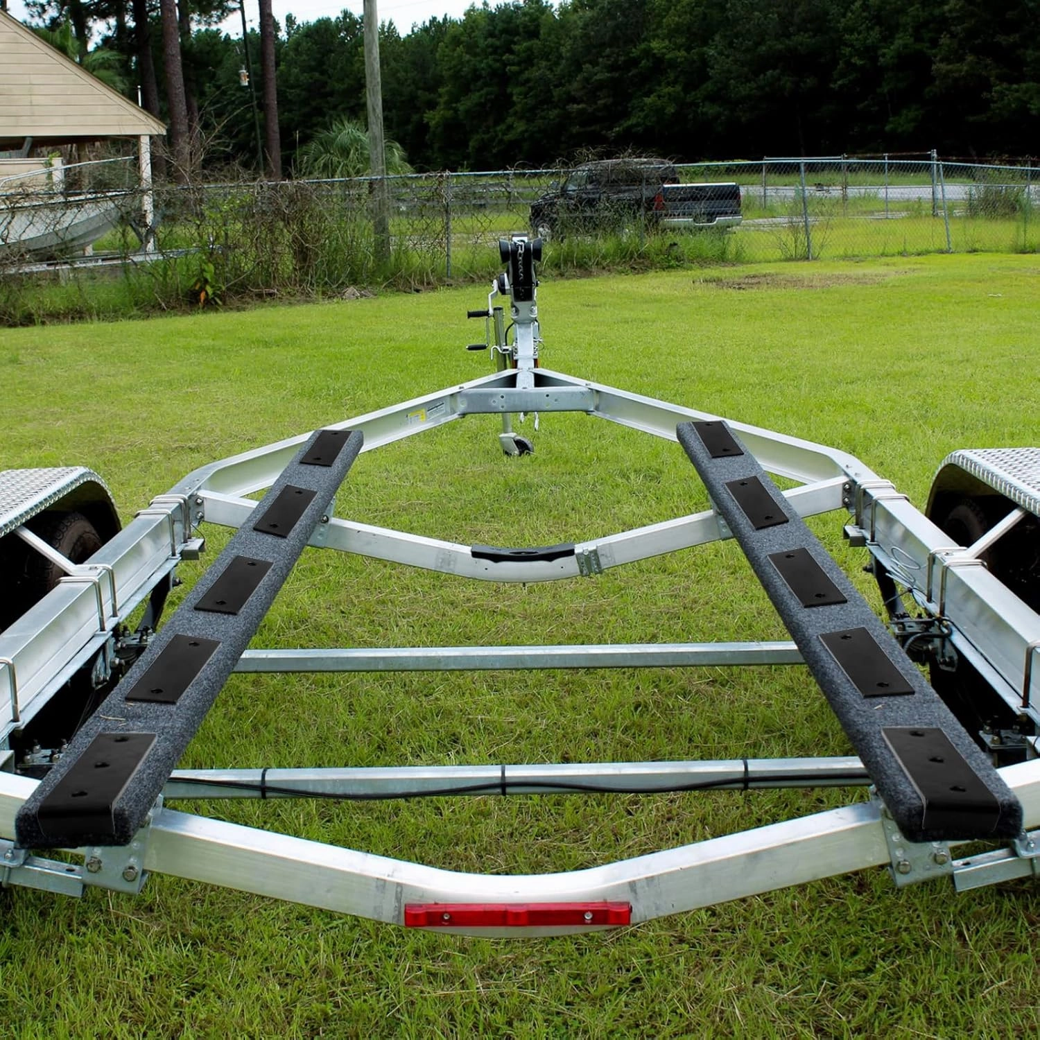 NOVINO Boat Trailer Bunk Slide Pads and Enders for Easier Launching & Loading, 3" x 10" Boat Trailer Bunk Slicks