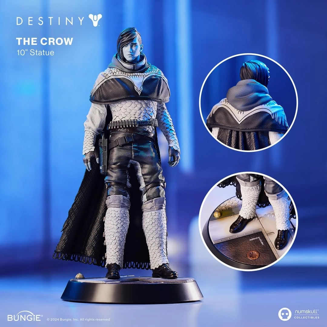 Numskull Official Destiny The Crow 10'' Statue - Official Destiny 2 Merchandise - FPS Sci-Fi Action Video Game Figurine
