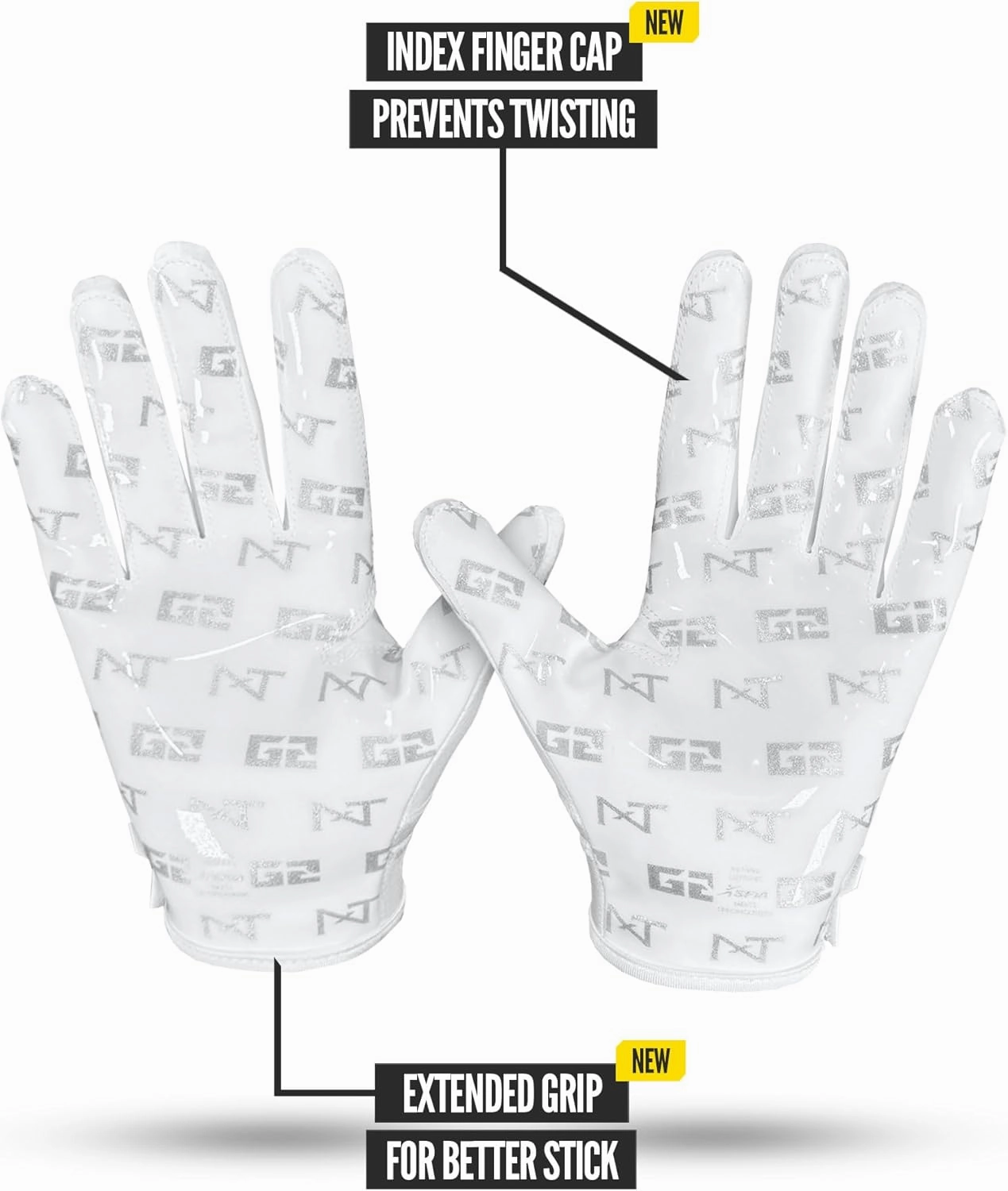 Nxtrnd G2 Pro Football Gloves, Men's Ultra Sticky Elite Receiver Gloves
