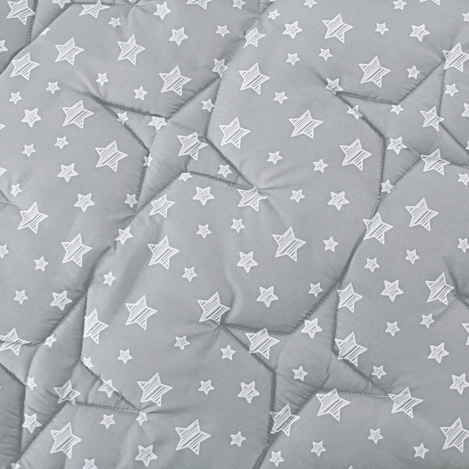 Octagon Playpen Mat Grey, Non Slip 8 Panel Playpen Mattress Mat Fits Regalo Extra Large Play Yard and hiccapop XL 69" Baby Playpen, Grey Star Octagon Playard Pad