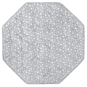 Octagon Playpen Mat Grey, Non Slip 8 Panel Playpen Mattress Mat Fits Regalo Extra Large Play Yard and hiccapop XL 69" Baby Playpen, Grey Star Octagon Playard Pad