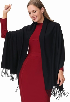 OHAYOMI Womens Pashmina Shawl Wrap Soft Warm Scarf Solid Color Pashmina