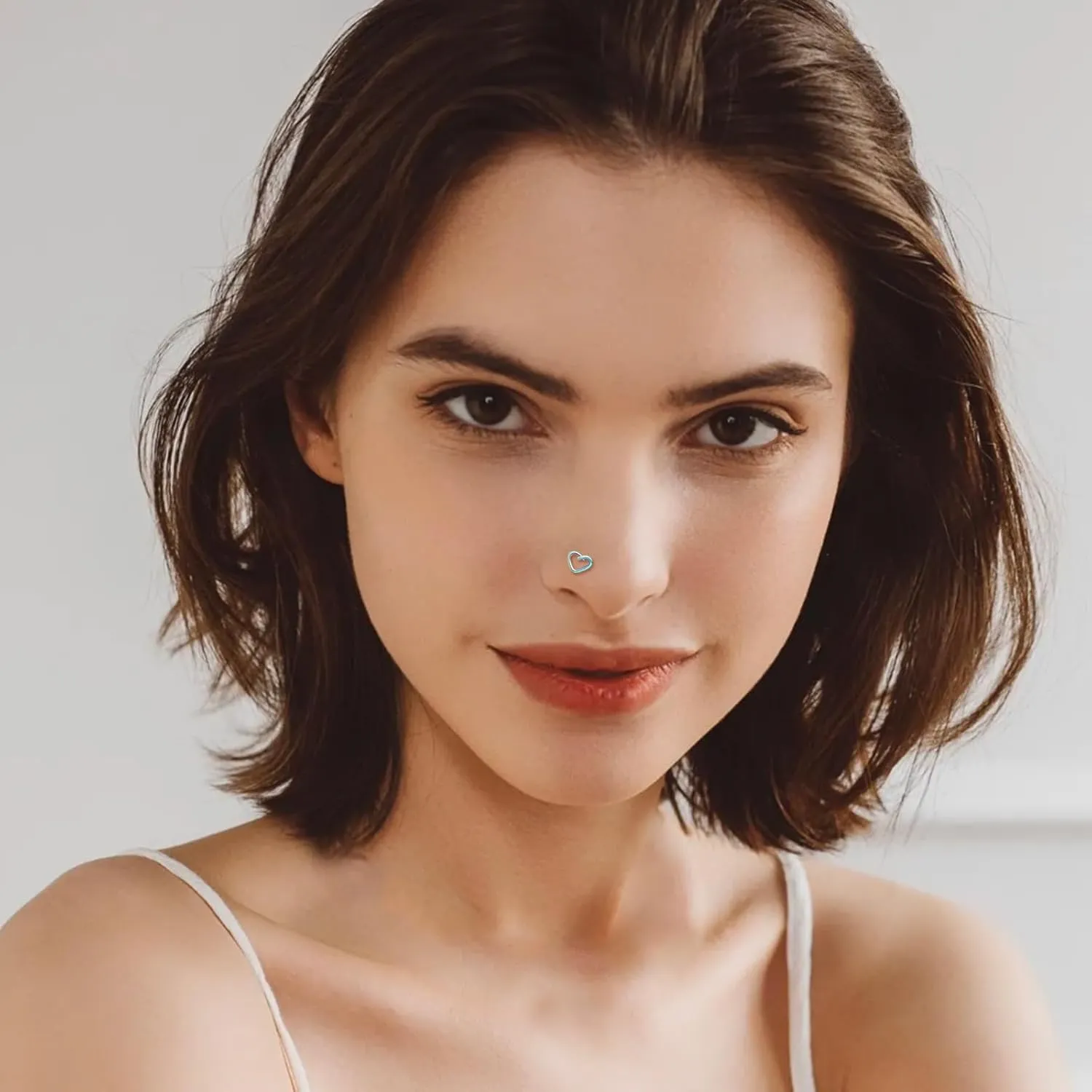 ONESING 36-44 Pcs 18G 20G Nose Rings Studs Nose Rings for Women Nose Piercings Jewelry Surgical Stainless Steel Nose Studs Moon Star Heart Butterfly Hypoallergenic Body Piercing Jewelry for Women Men