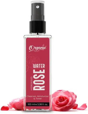 Organic-Need 100 ml Rose Water Steam Distilled Gulab Jal, Cleanser, Moisturizer & Toner for Glowing Skin, Rose Water for face, gulab jal,Spray for face