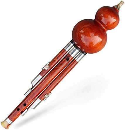 OrientalMusicSanctuary Professional Cambodian Rosewood Hulusi - Chinese Curcubit Gourd Flute (Key of C)