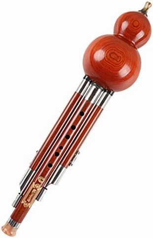 OrientalMusicSanctuary Professional Cambodian Rosewood Hulusi - Chinese Curcubit Gourd Flute (Key of C)