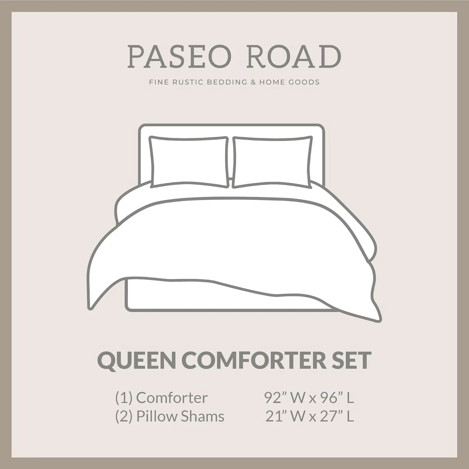 Paseo Road Cabin Bedding Joshua 3 Piece Lodge Comforter Set with Pillow Shams, Queen Forest Woods Bedding, Pine Trees Comforter Set, Woodland Nature Western Rustic Bed Set