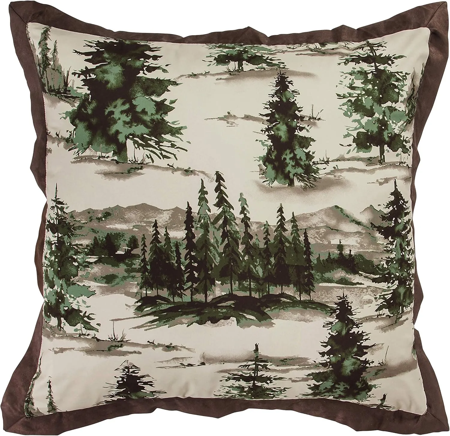 Paseo Road Cabin Bedding Joshua 3 Piece Lodge Comforter Set with Pillow Shams, Queen Forest Woods Bedding, Pine Trees Comforter Set, Woodland Nature Western Rustic Bed Set
