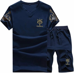 PASOK Men's Casual Tracksuit Full Zip Running Jogging Athletic Sports Jacket and Pants Set