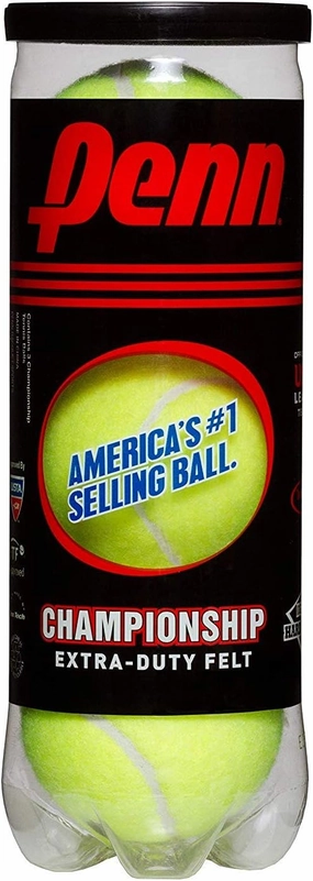 Penn Championship Tennis Balls - Extra Duty Felt Pressurized Tennis Balls - 6 Cans, 18 Balls