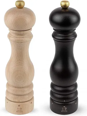 Peugeot Paris U'Select Salt And Pepper Mill 9" Set, Natural And Chocolate