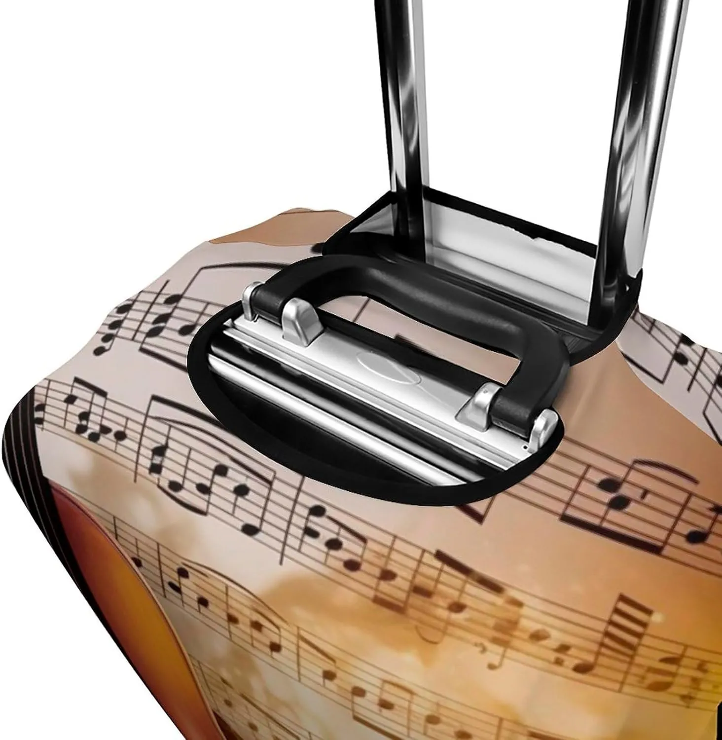 Piano Violin Music Notes Luggage Cover Simple And Generous Suitcase Dust Cover Washable, Scratch Resistant for 19-32 Inch Suitcase S