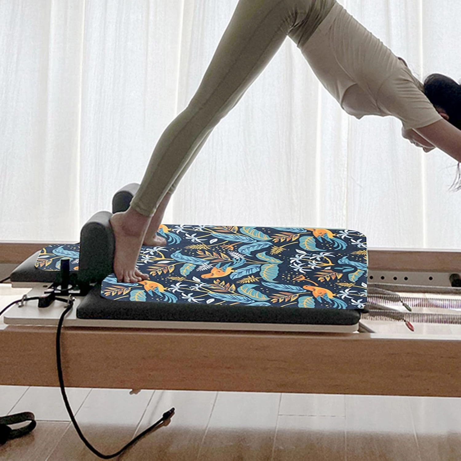 Pilates Reformer Mat, Pilates Reformer Cover Protector Great Grip Mat Washable Mat Pilates Reformer Machine Towel for Home Body Balance