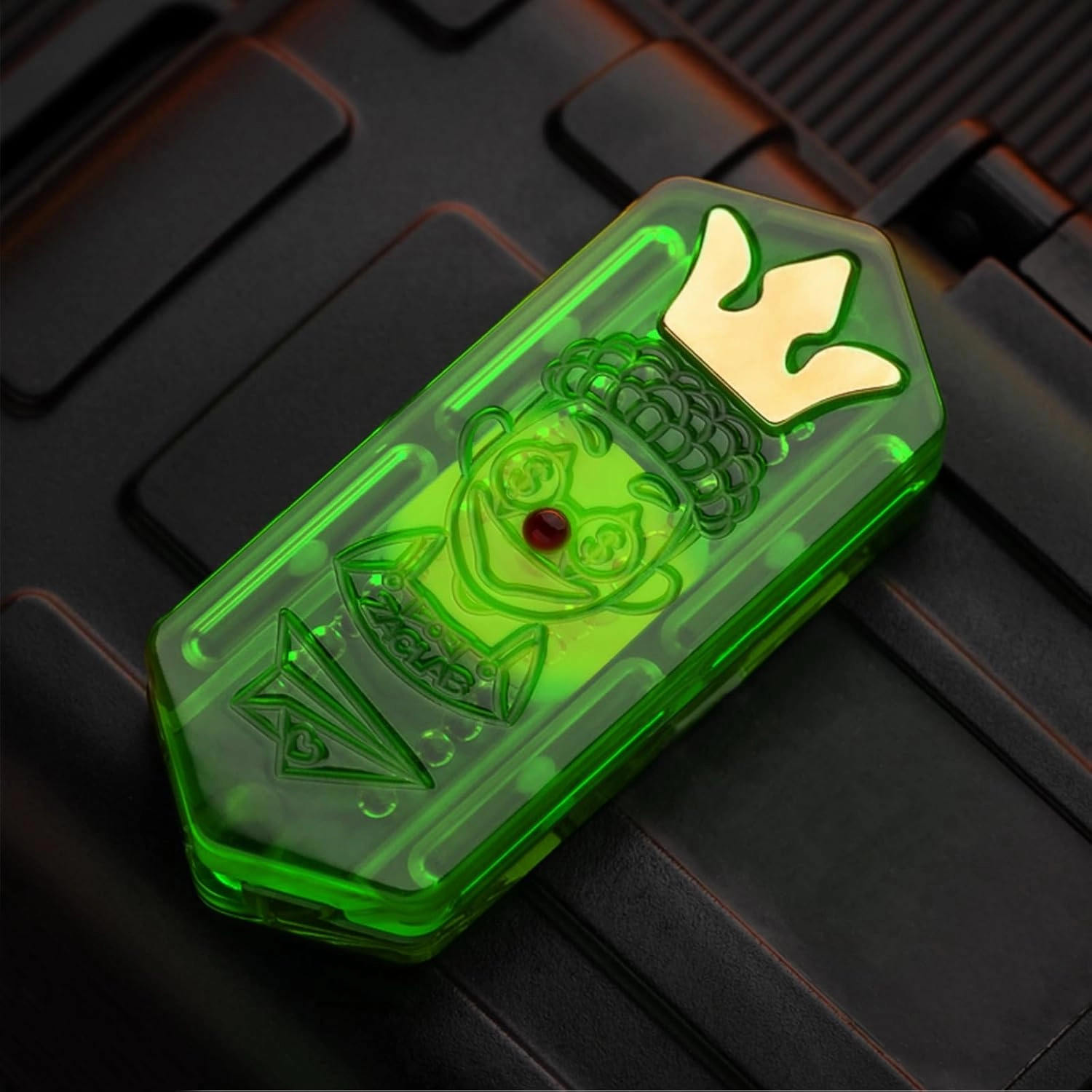 Plane Fidget Slider, with Ratchet-Like Sound & Vibration Feedback, Plastic EDC Fidget Toys Adults Stress Relief Toy ADHD Tools, Best Gadgets for Men (Green)