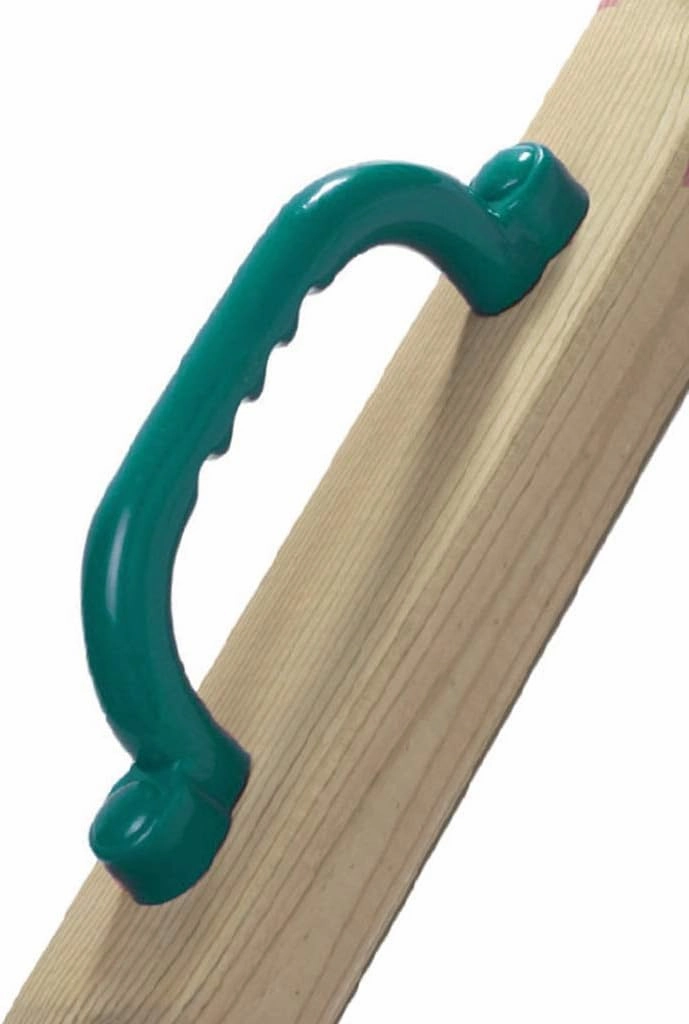 Playground Safety Handles Set, Set of 4 Swing Set Kids Safety Hand Grips for Playset Play House, Grab Handle Bars for Kids Outdoor Jungle Gym, Climbing Frame (Dark Green)