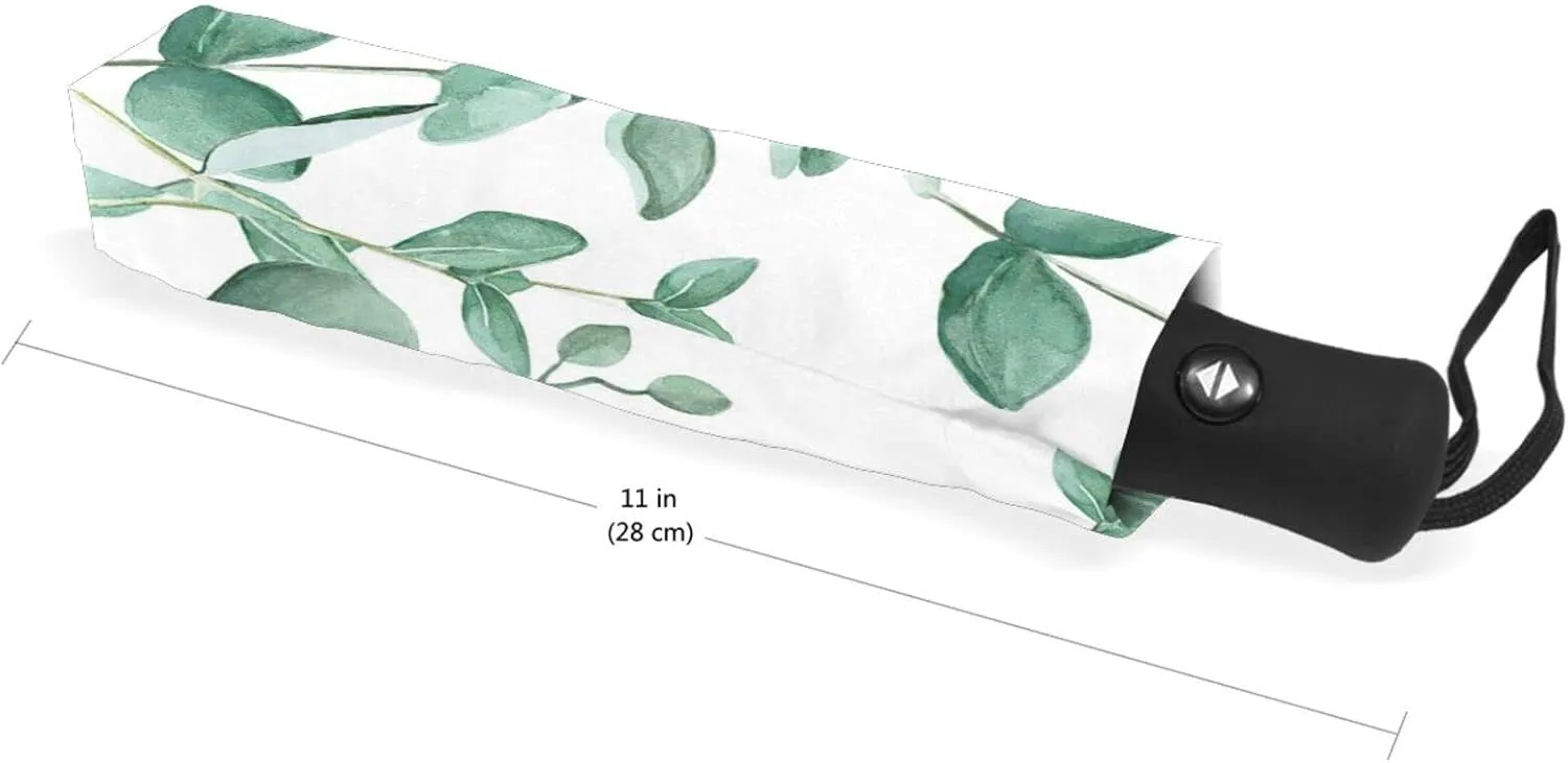 Poeticcity Automatic Folding Umbrella, Auto Open/Close 3 Folds Parasol, Compact Windproof Strong Umbrellas for Travel Sun & Rain