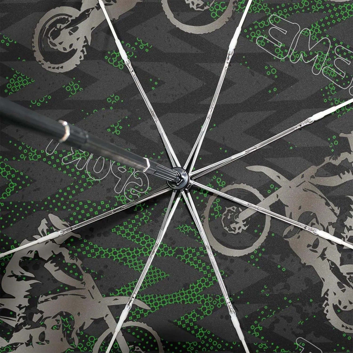 Poeticcity Automatic Folding Umbrella, Auto Open/Close 3 Folds Parasol, Compact Windproof Strong Umbrellas for Travel Sun & Rain