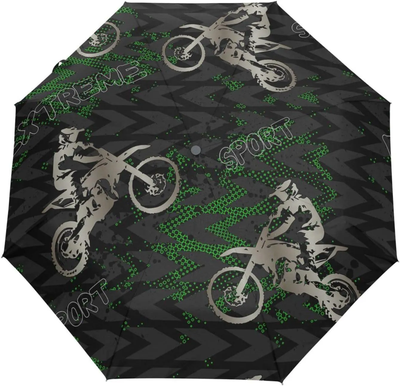 Poeticcity Automatic Folding Umbrella, Auto Open/Close 3 Folds Parasol, Compact Windproof Strong Umbrellas for Travel Sun & Rain