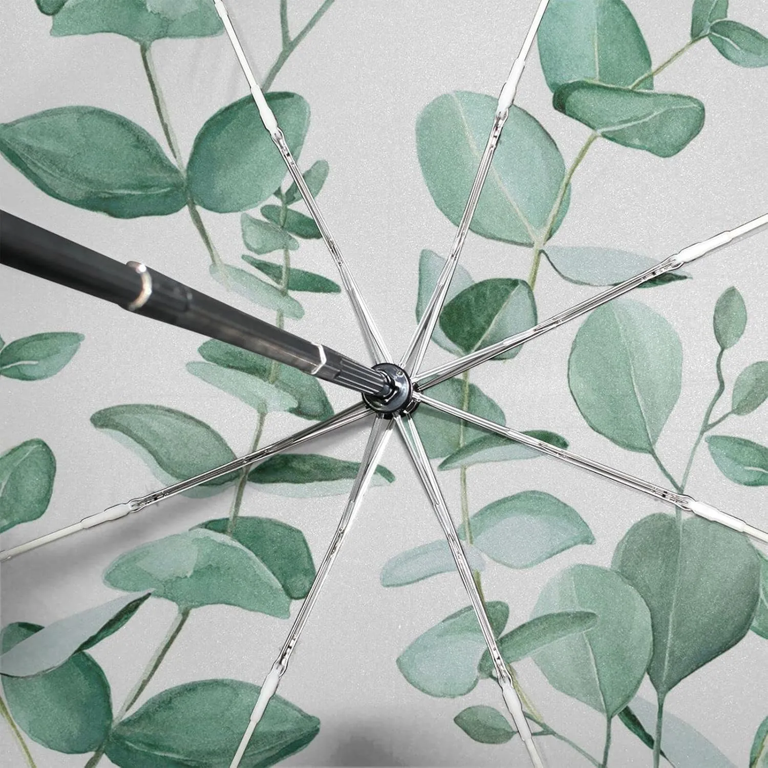 Poeticcity Automatic Folding Umbrella, Auto Open/Close 3 Folds Parasol, Compact Windproof Strong Umbrellas for Travel Sun & Rain