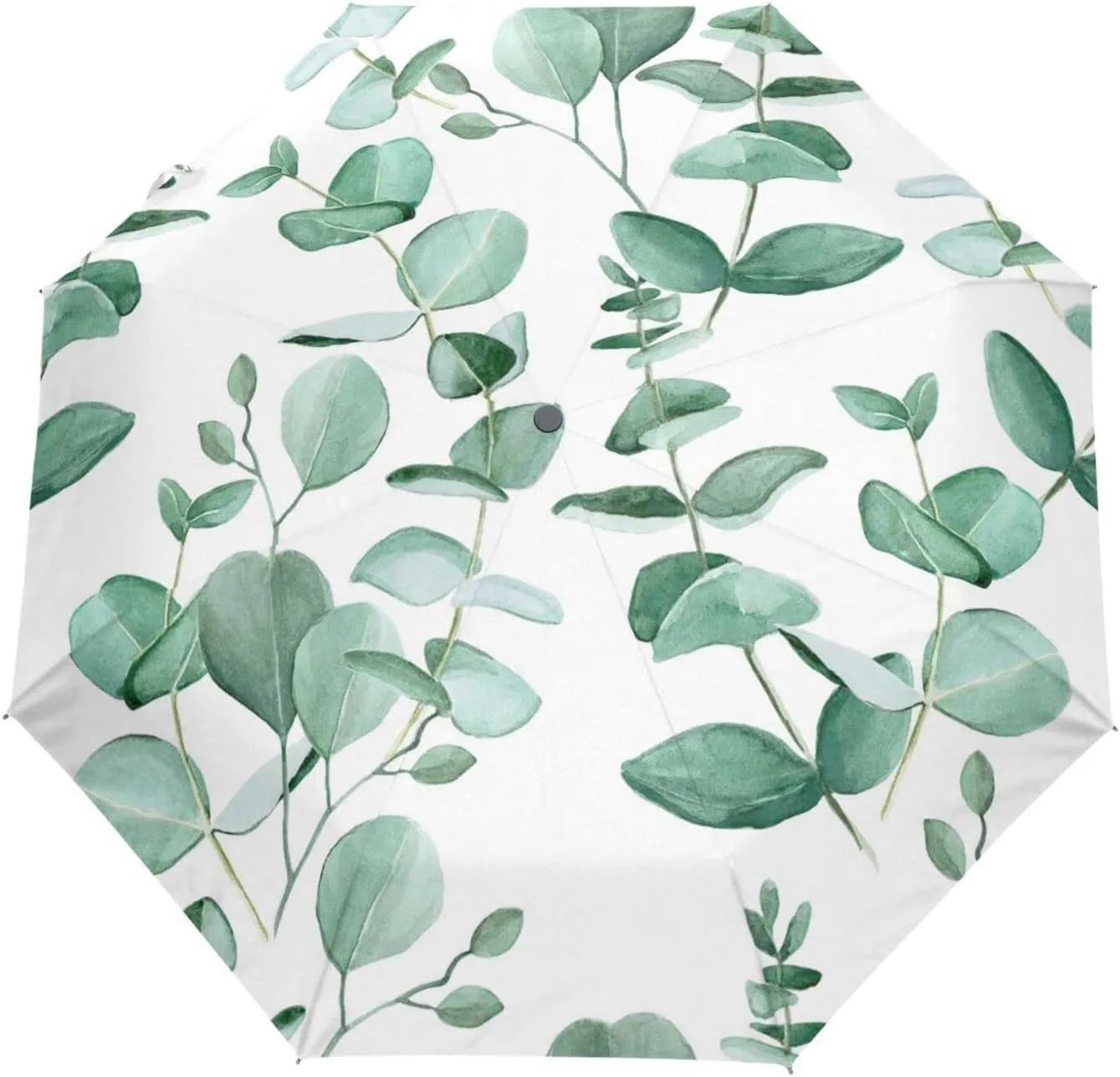 Poeticcity Automatic Folding Umbrella, Auto Open/Close 3 Folds Parasol, Compact Windproof Strong Umbrellas for Travel Sun & Rain
