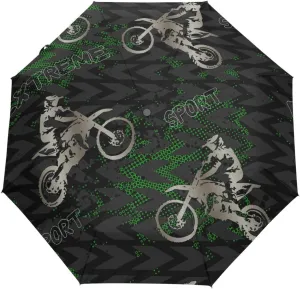 Poeticcity Automatic Folding Umbrella, Auto Open/Close 3 Folds Parasol, Compact Windproof Strong Umbrellas for Travel Sun & Rain