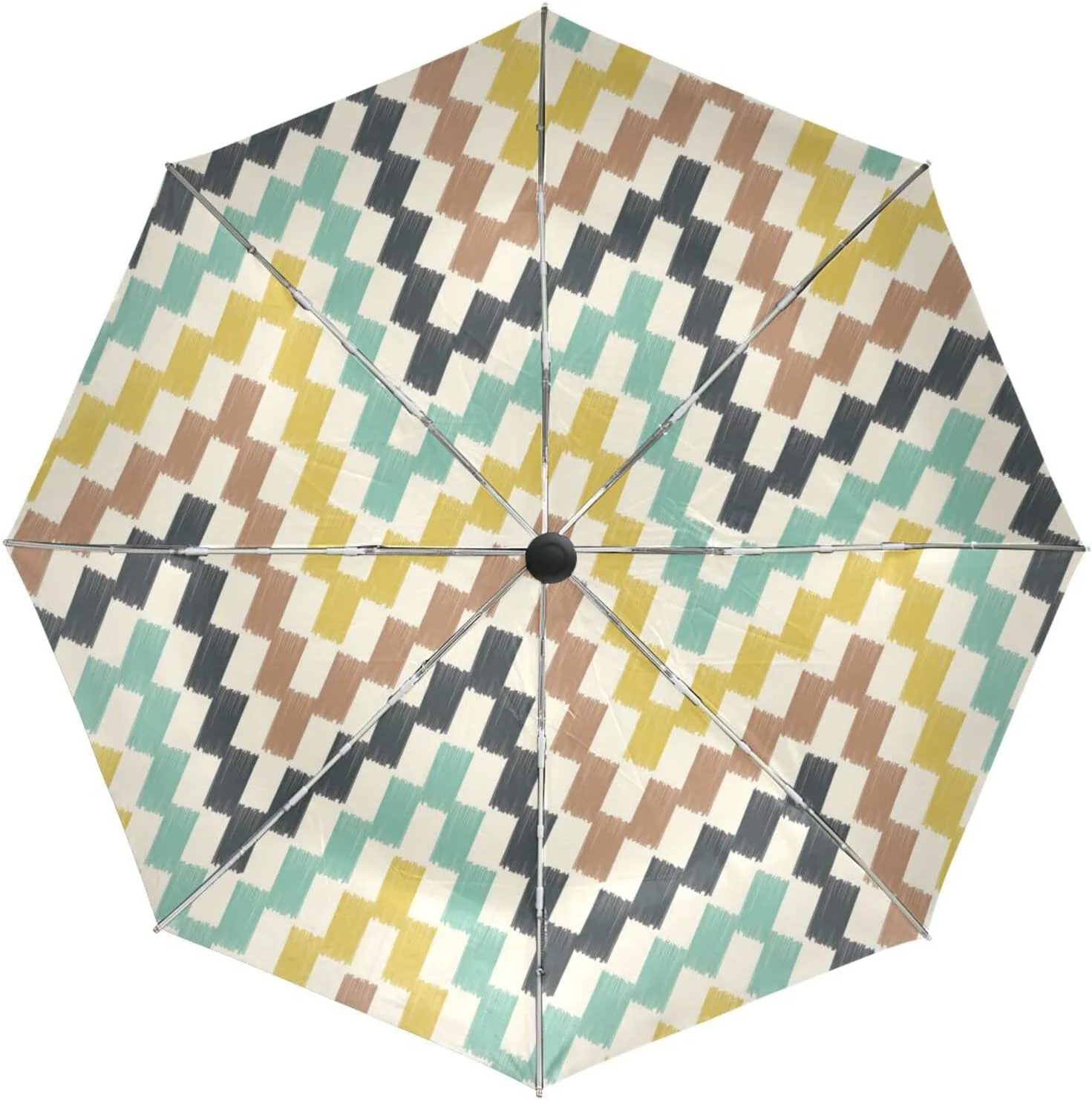 Poeticcity Automatic Folding UPF 50  Anti-UV Rain Umbrella, Auto Open/Close 3 Folds Sun Parasol Canopy Windproof Compact Travel Umbrella